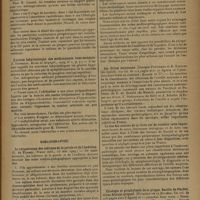 1371 - Page 1371 - Analyses et indications bibliographiques. Oto-Rhino-Laryngologie ; par M. Paul Truffert... Oreille interne. Le paralysie isolée du vestibule. (Caussé. Ann. des mal. de l'oreille..) / L'action labyrinthique des médicaments vaso-moteurs. (J. Terracol. Revue de laryngol...) / Bibliographie. La récupération des infirmes de la parole et de l'audition. (G. De Parrel. Presse méd...) / Les otites moyennes. (Georges Portmann et K. Kistler [de Zurich]...) / Étiologie et prophylaxie de la grippe. Bacille de Pfeiffer, virus filtrant grippal.