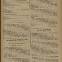 1377 - Page 1377 - La rachi-analgésie ; par le Professeur Docteur Paul Delmas... VI. Avantages / VII. Techniques / Jurisprudence et législation. Exercice illégale de la médecine. Magnétisme. Suggestion. [H. Ribadeau Dumas]. Livres nouveaux. Les syndromes endocrines, par le Docteur R. Porak... et de Chang-Haï... Préface du professeur H. Roger... / Diagnostic et traitement de la blennnorragie chez l'homme et chez la femme, par le Docteur Jules Janet