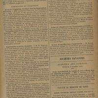 1405 - Page 1407 - Journées médicales d'Évian. 14-15 septembre 1929. Deuxième question. Hypertension artérielle. Variétés d'hypertension artérielle ; par M. J. F. Hallas Dally, M. A., M. D. Cantab., M. R. C. P. Lond... / Communications sur l'hypertension. Action de l'irradiation surrénale dans les hypertensions artérielles. MM. Langeron et Desplats / Adrénaline dosée dans les capsules surrénales et tension artérielle. MM. Langeron, Paget et Loheac / Hypertension et aortite chronique. M. Pr. Merklen / Quelques modalités cliniques de l'hypertension en Tunisie. M. Uzan / Action de l'albuminurie sur l'hypertension artérielle. M. le Professeur Derrien... / Le bain de paraffine dans l'hypertension. M. Barthe De Sandfort / Sociétés savantes. Académie des sciences. (Séance du 16 septembre 1929). Etude expérimentale de l'action de l'eau d'Evian dans les néphrites provoquées. MM. A. Desgrez et P. Régnier / Faculté de médecine de Nancy. Thèses soutenues pendant l'année 1928-1929