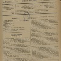 1409 - Page 1413 - Sommaire / Informations. Hôpitaux de Paris. Concours de l'internat. Concours de l'adjuvat. Prix Civiale / Hôpitaux de province. Reims / Faculté de médecine de Paris. Histologie / Écoles de médecine. Poitiers / Guerre / Ministère de l'instruction publique et des beaux-arts