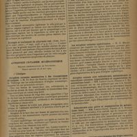 1465 - Page 1469 - Analyses et indications bibliographiques. Dermatologie et syphiligraphie ; par le Docteur P. Castinel. I. Dermatologie. Clinique. Les troubles des phanères dans le syndrome de Basedow. Leur réalisation par l'hyperthyroïdisation et l'hyperthyroxinisation expérimentales. (Paul Sainton. Ann. de dermat. et de syphil...) / Etiologie et traitement du pityriasis rosé. (Azen. Journ. of the omer. Assoc...) / Atrophie cutanée. Sclérodermie. Réunion dermatologique de Strasbourg. Séance spéciale du 26 mai 1929. 1° Clinique. Atrophies cutanées consécutives à des traumatismes chroniques. M. Du Bois... / Association d'une dermatite chronique atrophiante au début avec une sclérodermie généralisée aux quatre membres. MM. Maire et Woringer / Poïkilodermie et polymyosite (poïkilodermato-myosite). MM. Petges, Mourneau, Lecoulant et Delas / Les atrophies cutanées syphilitiques. M. G. Milian / Atrophie cutanée avec sclérodermie, mélanodermie et concrétions calcaires (hypercalcémie et augmentation du métabolisme basal). MM. Lortat-Jacob, Frenet et Y. Bureau / Sclérodermie avec goitre et augmentation du métabolisme basal. MM. Lortat-Jacob, Fernet et Y. Bureau / Concrétions calcaires sous-cutanées des doigts associées à une acrocyanose permanente avec accès d'acrocyanose paroxystique (syndrome de Raynaud). Etude biochimique. MM. R.-J. Weissenbach, E.-W. Vignal et Ch.-O. Guillaumin
