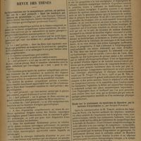 1473 - Page 1477 - Analyses et indications bibliographiques. Dermatologie et syphiligraphie ; par le Docteur P. Castinel. II. Syphiligraphe. Traitement. Les préparations bismuthiques. Etude radiographique de leur élimination. (H. Montlaub. Ann. de dermat.) / Revue des thèses. Des interventions sur le sympathique pelvien, en particulier sur le « nerf présacré » dans les douleurs pelviennes en gynécologie, par Jean-Georges Cueille... / Le traitement de l'insomnie des psychoses par l'allyliso propylacétylcarbamide, par le Docteur Tibi / Etude sur le traitement du syndrome de Basedow, par le tartrate d'ergotamine, par Jacques Poncelet