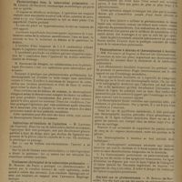 1490 - Page 1494 - XXXVIIIe Congrès de l'association française de chirurgie. Paris, 8-13 octobre 1929. Discussion des rapports sur le traitement de la tuberculose pulmonaire. Traitement chirurgical de la tuberculose pulmonaire. M. Jacobovici / Phrénicectomie dans la tuberculose pulmonaire. M. Léonté / Indications et résultats de l'apicolyse. M. Lauwers / Traitement chirurgical de la tuberculose pulmonaire. M. Maurer / Thoracoplastie et phrénicectomie dans la tuberculose pulmonaire. M. Jeanneney / Thoracoplasties à minima et thoracoplasties à maxima. MM. Fruchaud... et Bernon... / Dix-huit cas de phrénicectomie. M. Bonnal
