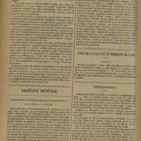 1494 - Page 1498 - Revue des thèses. L'urticaire. Pathogénie. Traitement par le tartrate d'ergotamine, par le Docteur François Decaux / Pratique médicale. Traitement de l'éclampsie par le somnifène ; par le Docteur J. Larribère / Actes de la faculté de médecine de Paris. Thèses / Renseignements