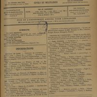 1497 - Page 1501 - Sommaire / Informations. Hôpitaux de Paris. Concours de l'internat / Concours d'aide d'anatomie / Concours de l'externat / Concours d'oto-rhino-laryngologiste / Concours de l'agrégation / Concours de l'agrégation