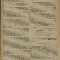 1525 - Page 1529 - XXXVIIIe Congrès de l'association française de chirurgie. Paris, 8-13 octobre 1929. Deuxième question. Indications et résultats de l'osteosynthese dans le traitement du mal de Pott. (A suivre) / Sociétés savantes. Académie des sciences. (Séance du 14 octobre 1929). L'amylase du sérum de cheval et les variations de son activité en fonction des saignées successives. M. D. Brocq-Rousseu, Mme Z. Gruzewska et M. G. Roussel / Quelques données expérimentales sur le virus de la dengue. MM. Georges Blanc et J. Caminopetros
