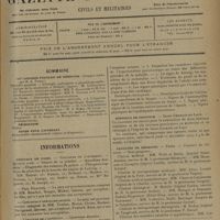 1533 - Page 1537 - Sommaire / Informations. Hôpitaux de Paris. Concours de l'internat / Prix Fillioux / Concours d'ophtalmologiste / Concours de l'externat / Hôpitaux de province. Saint-Germain-en-Laye / Facultés de médecine. Paris