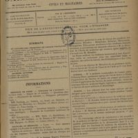 1553 - Page 1557 - Sommaire / Informations. Hôpitaux de Paris. Concours de l'internat / Facultés de médecine. Lyon / Toulouse / Écoles de médecine. Tours / Guerre / Marine