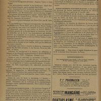 1604 - Page 1610 - Informations. La quarantenaire de la société de psychothérapie, d'hypnologie et de psychologie. Ordre du jour du mardi1 9 novembre / Ordre du jour du mercredi 20 novembre / Ordre du jour du jeudi 21 novembre / Congrès de stomatologie / Bureau municipal d'hygiène de Rouen / Nécrologie / Renseignements