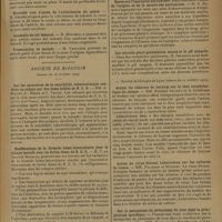1613 - Page 1619 - Sociétés savantes. Société de chirurgie. (Séance du 23 octobre 1929). Septico-pyohémie traitée par le bactériophage. M. Gouverneur, cette observation de M. Davioud / Fracture partielle du sourcil cotyloïdien. M. Mouchet, cette observation de M. Diaz... / Nouvelle voie d'accès de l'articulation du genou. M. Gernez / Anomalie du col fémoral. M. Mouchet / Présentation de malade. M. Vaulande / Société de biologie. (Séance du 19 octobre 1929). Sur les caractères de la sensibilité tuberculinique conférée au cobaye par des doses faibles de B. C. G. MM. A. Boquet, L. Nègre et J. Valtis / Modifications de la formule hémo-leucocytaire chez le cobaye inoculé avec de fortes doses de B. C. G. M. T. de Sanctis Monaldi / De l'antivirusthérapie dans le lupus. MM. Kaplan et W. Karetnikova / Essais sur l'immunité antitoxique. Contribution à l'étude de l'origine et de la nature des antitoxines. M. G. Ramon / Les extraits pluri-gandulaires totaux et le pH sanguin. M. Imparato / Action du chlorure de baryum sur le choc anaphylactique du cobaye. MM. Fernand Arloing et A. Josserand / Action du virus filtrant tuberculeux sur les cultures de tissus. MM. Policard et Dufourt / Sur le mécanisme du phénomène de zone dans la précipitation spécifique