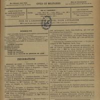 1753 - Page 1761 - Sommaire / Informations / Hôpitaux de Paris. Concours de l'internat / Concours d'ophtalmologiste / Prix Civiale / Concours de la médaille d'or / Concours de l'internat de Brévannes / Répartition, dans les services hospitaliers, de MM. les élèves internes et externes en médecine pour l'année 1930
