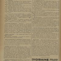 1810 - Page 1818 - Informations. Hôpitaux de Paris. Concours de l'externat / Concours de l'internat de Brévannes / Facultés de médecine. Bordeaux / Légion d'honneur / Deux conférences du professeur Pierre Mauriac / Société d'hydrologie médicale de Paris / Société d'anthropologie de Paris / VIe voyage médical international / Avis de vacance / Section médicale des amis des vins de France / Nécrologie