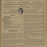 1829 - Page 1837 - Sommaire / Informations. Hôpitaux de Paris. Mutations / Hôpital Saint-Joseph / Hôpitaux de province / Académie des sciences morales et politiques / École de perfectionnement des officiers de réserve du service de santé de la région de Paris / Val-de-Grace