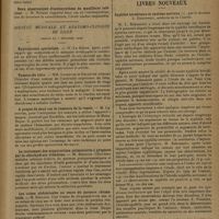 1843 - Page 1851 - Sociétés savantes. Société de stomatologie de Paris. (Séance du 19 novembre 1929). Prothèse. M. Béliard / Deux observations de paralysie faciale d'origine dentaire. Essai pathogénique. MM. Bercher et Houpert / Deux observations d'ostéosynthèse du maxillaire inférieur. M. Ridard / Société médicale et anatomo-clinique de Lille. (Séance du 3 décembre 1929). Hypermnésie spécialisée. M. Le Grand / Tumeur du tibia. MM. Lepoutre et Delattre / A propos de deux cas de tumeurs de la vessie. M. Lepoutre / Le traitement des suppurations pulmonaires à pyogènes parle chlorhydrate d'émétine. M. Bernard / Les crises abdominales au cours du purpura rhumatoïde. M. Bernard / Un cas de tumeur méningée du crâne. MM. Langeron et Galiègue / Livres nouveaux. Syphilis héréditaire et système nerveux, par le Docteur L. Babonneix...
