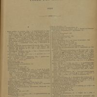 1879 - Page 1887 - Table des matières. 1929