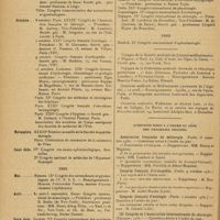 0018 - Page 10 - Calendrier des congrès et manifestations médicales / Questions mises à l'ordre du jour des prochains congrès