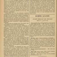 0048 - Page 40 - Affections congénitales du coeur et hérédo-syphilis ; par M. H. Grenet / Sociétés savantes. Société médicale des hôpitaux. (Séance du 20 décembre 1929). Forme cavitaire d'un cancer primitif du poumon gauche à type d'abcès putride. MM. Bezançon, Azoulay et Duruy, à propos de la dernière communication de MM. Ameuille et Huguenin / Névraxite aiguë à forme névralgique et méningée. MM. L. Babonneix et J. Sigwald / Société de biologie. (Séance du 14 décembre 1929). Action de l'adrénaline sur les pressions rachidienne et veineuse du chien yohimbinisé. MM. M. Loeper, A. Lemaire et J. Patel