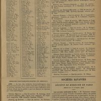 0119 - Page 111 - Hôpitaux et hospices civils de Paris. Répartition des chefs de service des chefs de clinique des internes et externes pour l'année 1930-1931 / Médecins électroradiologistes des hôpitaux. Avis / Sociétés savantes. Société de médecine de Paris. (Séance du 23 novembre 1929). Les journées médicales de Dax. M. Roederer / Présentation de malade. MM. Sédillot et Didsbury