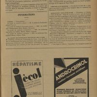 0125 - Page 117 - Livres nouveaux. Chirurgie des os et des articulations des membres, par P. Lecène, avec la collaboration de P. Huet. [M. Lance] / Informations (suite). Guerre / Le carnet de santé pour les élèves des lycées. M. Charléty... / Centre prophylactique de la région de Saint-Denis / Création d'un hospice / Association Guillaume Budé