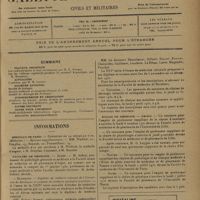 0145 - Page 137 - Sommaire / Informations. Hôpitaux de Paris. Concours de la médaille d'or / Facultés de médecine. Alger / Bordeaux / Toulouse / Écoles de médecine. Amiens / Nantes / Reims