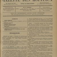 0165 - Page 157 - Sommaire / Informations. Hôpitaux de Paris. Concours de chirurgien des hôpitaux / Hôpitaux de province. Bordeaux / Facultés de médecine. Alger / Faculté libre de médecine de Lille / Guerre / Écoles de médecine navale / Umfia / Congrès des Médecins aliénistes et neurologistes de France et des pays de langue française
