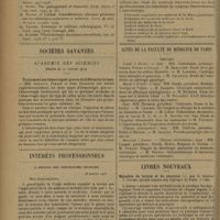 0178 - Page 170 - Revue générale. La sciatique (Étude anatomo-clinique et diagnostic) ; par P. Lagèze... / Sociétés savantes. Académie des sciences. (Séance du 20 janvier 1930). Traitement des hémorragies graves de différentes formes. MM. Arnault, Tzanck et Jean Charrier / Intérêts professionnels. A propos des assurances sociales. [Correspondance] / Actes de la Faculté de médecine de Paris. Thèses / Livres nouveaux. Maladies du larynx et du pharynx, par le Docteur J. Guisez... 3e édit.