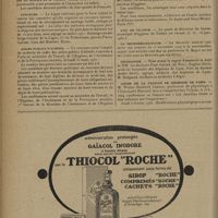 0192 - Page 184 - Informations. (suite). Société de thérapeutique. Prix Antoine Courtade / Concours / Asiles publics d'aliénés / Avis de concours / Avis de vacance / La neuromélitococcie / Nécrologie / Cours de la Faculté de médecine de Paris