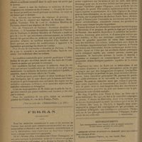 0198 - Page 190 - Informations. Union médicale latine. Prix de l'Umfia. (Voir la suite des « Informations », p. 193) / Ferran... / Renseignements