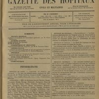 0297 - Page 289 - Sommaire / Informations. Hôpitaux de Paris. Concours de médecin des hôpitaux / Concours de l'internat en pharmacie / Hôpitaux de Province. Fontainebleau / Hôpitaux coloniaux