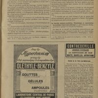 0313 - Page 305 - Livres nouveaux. Pelades et alopécies en aires, par le Docteur R. Sabouraud... / Le liquide céphalo-rachidien. Physiologie et exploration du système ventriculo-méningé, par le Docteur Riser...