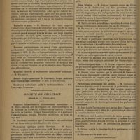 0330 - Page 322 - Sociétés savantes. Société médicale des hôpitaux. (Séance du 21 février 1930). Etude comparative de 4 cas de tumeurs de la région rolandique de natures histologiques différentes au point de vue des résultats éloignés de leur ablation chirurgicale. MM. Th. Alajouanine, D. Petit-Dutaillis, I. Bertrand, et Schmite / Varicelle et zona. M. Masselot... / Poussées paroxystiques au cours d'une hypertension permanente. Comparaison avec l'hypertension adrénalinique. MM. E. May et Kaplan / Société de chirurgie. (Séance du 12 février 1930). Fracture bi-malléolaire vicieusement consolidée. M. Roux-Berger, une observation de M. Moiroud... / Perforation typhique opérée. Guérison. M. Roux-Berger, une observation de M. Moiroud / Iléus biliaire. M. Auvray, quatre cas d'iléus biliaire de M. Duboucher / Perforation gastrique. M. Guibal / Perforation silencieuse des ulcères. M. Grégoire / Société de biologie. (Séance du 22 février 1930). Hyperglycémie insulinique immédiate chez le chien normal. MM. F. Rathery, R. Kourilsky et Mlle Y. Laurent