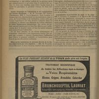 0332 - Page 324 - Sociétés savantes. Société de biologie. (Séance du 22 février 1930). L'hyperglycémie insulinique immédiate dans les divers territoires vasculaires chez le chien normal. MM. F. Rathery, R. Kourilsky et Mlle Y. Laurent / Action réciproque de l'adrénaline et de l'acétylcholine sur l'artère rétinienne. M. M. Villaret, Mme Schiff-Wertheimer, MM. L. Justin-Besançon, René Cachera et Bénech / Effets cardio-vasculaires de certains dérivés de la choline administrés par voie digestive. MM. M. Villaret, Justin-Bezançon et René Cachera / L'encéphalite récurrentielle du lapin et du singe. MM. C. Levaditi, T. Anderson, F. R. Selbie et Mlle Schoen