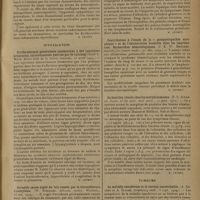 0383 - Page 375 - Analyses et indications bibliographiques. Médecine générale ; sous la direction de M. L. Babonneix... Infections diverses. Le syndrome neuro-végétatif du rhumatisme articulaire aigu. (Ad. van Bogaert et J. Mage. Ann. de méd...). [R. Levent] / Intoxication. Erythrodermie généralisée consécutive à des injections bromurées intraveineuses guéries par le calcium. (René S. Mach. Revue méd. de la Suisse romande...). [R. Levent] / Atrophie jaune aiguë du foie causée par le tétrachlorure d'acétylène. (W. Schibler. Schweiz. mediz. Wochens...). [R. Levent] / Contribution à l'étude de la « panmyélopathie atrophique » et de l'intoxication benzolée dans les imprimeries. Recherches hématologiques. (J. E. W. Brocher. Zentrbl. für innere mediz...). [R. Levent] / La fonction rénale chez les morphinomanes. (R. S. Ackerly. Journ. of the amer. med. assoc...). [R. Levent] / Tumeurs. La maladie cancéreuse et le terrain cancérisable. (A. Reding et A. Slosse. Strasbourg méd...). [R. Levent]