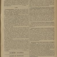 0385 - Page 377 - Analyses et indications bibliographiques. Médecine générale ; sous la direction de M. L. Babonneix... Tumeurs. La maladie cancéreuse et le terrain cancérisable. (A. Reding et A. Slosse. Strasbourg méd...). [R. Levent] / Varia. La météoropathologie. (Pierre Sée. Revue de méd...). [R. Levent] / Sociétés savantes. Société de neurologie. (Séance du 6 février 1930). Sclérose disséminée du nevraxe du type de la sclérose en plaques chez le frère et la soeur. MM. E. Krebs et J.-A. Chavany, communication faite par M. André Thomas / Un cas de polynévrite des membres inférieurs à la suite d'une grippe accompagnée de complications pleuro-pulmonaires. MM. Fribourg-Blanc et Kyriaco / Le syndrome de Parinaud dans la sclérose en plaques. M. Dereux... / Paralysie unilatérale et isolée du grand oblique de l'abdomen. MM. Laignel-Lavastine et A. Miget / Hémispasme facial à début hypoacoustique, névralgique et vertigineux. MM. Laignel-Lavastine et Jean Guyot / Syndrome douloureux du membre inférieur d'origine syphilitique. MM. André Thomas et Kudelski