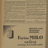 0390 - Page 382 - Sociétés savantes. Société de neurologie. (Séance du 6 février 1930). Tumeur de la poche de Rathke. Radiothérapie profonde. Evolution du champ visuel. MM. Roussy et Bollack / Tumeur intraventiculaire droite comprimant les tubercules quadrijumeaux postérieurs. Ablation d'une grande partie de la tumeur. Guérison. MM. Cl. Vincent, M. David et P. Puech / Trophoedème du membre inférieur. Exploration des vaisseaux iliaques. Sympathicectomie péri-iliaque. Résultats nuls. MM. Basset, Haguenau et Mlle Gauthron / Actes de la Faculté de médecine de Paris. Thèses