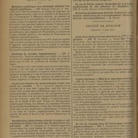 0422 - Page 414 - Sociétés savantes. Société médicale des hôpitaux. (Séance du 28 février 1930). Méningite syphilitique avec narcolepsie simulant l'encéphalite épidémique. MM. Georges Guillain, P. Mollaret et G. Thoyer / Syndrome du carrefour hypothalamique. MM. G. Guillain et L. Rouquès / Anaphylaxie digestive de causes multiples traitée avec succès par l'insuline. M. L. Langeron / Manifestations tuberculeuses pleurale, laryngée et adénopathique au déclin d'un accès aigu de polyarthrite rhumatismale. MM. G. Caussade et A. Tardieu / Société de biologie. (Séance du 1er mars 1930). Action de la choline et de ses dérivés sur le rythme respiratoire. MM. M. Villaret, L. Justin-Besançon et R. Cachera / L'apnée cholinique : I. Effets de la respiration artificielle. MM. M. Villaret, Justin-Besançon et R. Cachera / Du rôle de l'atropine dans les intoxications chloroformiques cardiaques. MM. L. Garrelon, R. Thuillant et T. Gallet