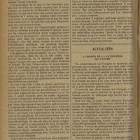 0458 - Page 450 - Les réactions spléniques dans le goître exophtalmique ; par P. Sainton et G. Emond / Actualités. A propos de la pathogénie de cancer. [R. Levent]