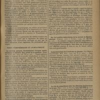 0527 - Page 519 - Analyses et indications bibliographiques. Neurologie ; par le Docteur J. Lhermitte... Liquide céphalo-rachidien. Étude sur la circulation du liquide cérébro-spinal par une méthode nouvelle. (E. Sachs, H. Wilkins, et C. Crawford F. Sams. Arch. Neurol of. Psychiat...) / La cytologie du liquide céphalo-rachidien. Chez les paralytiques généraux traités par la malariathérapie. Etude par la coloration vitale. (Henri Claude et Alfred Dimolesco. Encéphale...) / Nerfs périphériques et sympathique. Les névrites optiques rétrobulbaires d'origine nasale, sinusienne et dentaire. Etat actuel de la question. (Reds. Rev. d'otol...) / Maladie de Recklinghausen et troubles pluriglandulaires. (Mosbacher. Arch. f. Psychiat...) / Sur les troubles endocriniens de la maladie de Recklinghausen. (Freund. Arch. f. Dermat...) / Symptomatologie de la sclérose en plaques. (Léo Hess et Faltitschek. Med. Klin...) / Le rôle du sympathique dans les affections douloureuses de la face. (Peet. Arch. of. Neurol...)