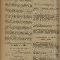 0542 - Page 534 - Revue générale. L'allergie typhique. Son rôle dans la vaccinothérapie et la vaccination préventive contre la fièvre typhoïde. Par E. Rivalier, J. Reilly, H. Cambessedès et J. Delalande. II. Recherches personnelles sur l'allergie typhique. (A suivre) / Sociétés savantes. Académie des sciences. (Séance du 24 mars 1930) / Académie de médecine. (Séance du 1er avril 1930). Sur la désinfection par l'eau oxygénée additionnée d'acide cyanhydrique comme anticatalyseur. M. J.-F. Heymans... / Election / Société médicale des hôpitaux. (Séance du 7 mars 1930). Du danger des injections d'adrénaline à forte dose. M. Pasteur Vallery-Radot / Crise hypertensive provoquée par l'ingestion d'adrénaline. M. Jean Troisier et Mme Weiss-Roudinesco / A propos de l'épreuve de la phénolsulfonephtaléine pour l'étude du fonctionnement rénal. MM. A. Goris et Pasteur Vallery-Radot