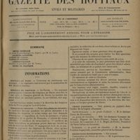 0597 - Page 589 - Sommaire / Informations. Hôpitaux de Paris. Concours de chirurgien des hôpitaux / Hôpitaux de Province. Le Havre / Admission au concours / Epreuves / Nomination, service et traitement / Légion d'honneur. Santé publique / Intérieur / Distinctions honorifiques