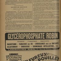 0644 - Page 636 - Sociétés savantes. Société médicale des hôpitaux. (Séance du 31 mars 1930). La bronchoscopie dans le traitement des abcès du poumon. MM. May et Soulas / Présenation d'appareil. M. Louis / Société de chirurgie. (Séance du 19 mars 1930). Cystadénome du foie. M. Zano... / Opération de Whitmann pour arthrite chronique de la hanche avec luxation pathologique. M. Dujarier, observation de M. Boppe / Tuberculose du crâne. M. Sorrel, travail de M. Barret