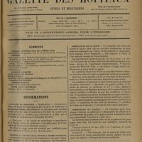 0649 - Page 641 - Sommaire / Informations. Faculté de médecine. Agrégation / Toulouse / Citation à l'ordre de la nation à titre posthume / Distinctions honorifiques / Préfecture de la Seine / Préfecture de police