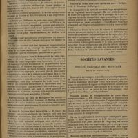 0657 - Page 649 - Congrès. Session annuelle de la réunion hydrologique et climatologique de Montpellier. 29 mars 1920. Communications. Le traitement hydrominéral des prurits à La Roche-Posay. M. Léon Huet... / Prurit brightique et cure hydrominérale de Saint-Nectaire. M. J.-J. Serane... / L'action efficace des eaux de Molitg sur les prurits. M. L. de Massia... / La cure de Capvern dans les prurits. M. Carcy... / Le traitement des prurits et des dermatoses neuro-arthritiques par la source Larressec des Eaux-Chaudes d'Ossau. M. de Medevielle... / Du déséquilibre du système nerveux vago-sympathique ou de l'appareil neuro-végétatif. De son traitement. M. Fouy... / Sociétés savantes. Société médicale des hôpitaux. (Séance du 28 mars 1930). Dystrophie myotonique et insuffisance parathyroïdienne. M. Faure-Beaulieu / Placards noueux et érysipélatoïdes au cours d'une streptococcémie. MM. Etienne Bernard et Desbucquier / Un cas de septicémie à streptocoques guéri par la gonacrine. MM. Lereboullet et J.-J. Gournay / Nouveau cas de zona postbismuthique. MM. A. Léri et Layam / Epilepsie cardiaque. M. Lian