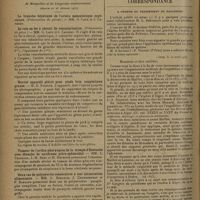 0660 - Page 652 - Sociétés savantes. Société de biologie. (Séance du 29 mars 1930). Sur l'absorption de l'ultra-violet par les liquides de l'organisme. MM. J. Cluzet et T. Kofman / Société des sciences médicales & biologiques de Montpellier et du Languedoc méditerranéen. (Séance du 28 février 1930). Le rein en fer à cheval. Sa vascularisation. (Présentation de pièce). MM. G. Laux et J. Cabanac / Nouvel appareil plâtré pour pieds bots congénitaux graves. M. E. Etienne / Tumeur de l'orifice pharyngien de la trompe d'Eustache avec ébauche de syndrome pétro-sphénoïdal. MM. J. Terracol, J.-M. Bert et M. Reymond / Deux cas de polynévrite consécutive à une intoxication alimentaire. MM. L. Rimbaud, J. Chardonneau et P. Rimbaud / Correspondance. A propos du traitement du paludisme. [Dr J.-B. Vincent]