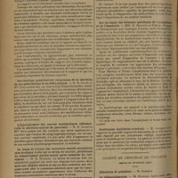 0718 - Page 710 - Sociétés savantes. Société de biologie. (Séance du 5 avril 1930). Chute du métabolisme basal par action des courants de haute fréquence chez les déséquilibrés endocrino-sympathiques. MM. E. Joltrain et D. Morat / Le rapport chlore sodium du sérum sanguin chez les brightiques azotémiques. MM. M. Laudat et A. Grandsire / Les relations quantitatives réciproques de la sécrétion du suc pancréatique et du débit sanguin. M. R. Gayet et Mlle Guillaumie / L'hyperglycémie des centres encéphaliques influence-t-elle la sécrétion externe du pancréas ? M. R. Gayet et Mlle Guillaumie / Le temps de latence des caractères sexuels secondaires chez le chapon traité par le sérum de taureau ; persistance du comportement psycho-sexuel après cessation du traitement. M. H. Busquet / Sur un aspect des éléments spécifiques de l'anaphylaxie et de l'immunité. MM. M. Martiny et Pretet / Anastomose cholédocho-urétérale. M. Georges Loevy / Société de chirurgie de Toulouse. (Séance du 28 février 1930). La télécuriethérapie. M. Ducuing