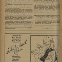 0732 - Page 724 - Livres nouveaux. La thérapie mécanique, par le Docteur Gabriel Bidou Préface du Professeur d'Arsonval / L'action directe sur les centres nerveux. Centrothérapie, par le Docteur Pierre Bonnier. [R. Levent] / Le mouvement libertaire sous la IIIe République (souvenirs d'un révolté), par Jean Grave... Paris...