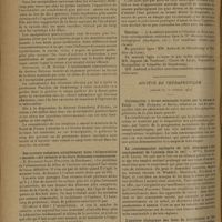 0782 - Page 774 - Sociétés savantes. Académie de médecine. (Séance du 20 mai 1930). L'encéphalite postvaccinale et son traitement. M. Hekman... / Des erreurs commises actuellement dans l'alimentation « seconde » de l'enfance et de leurs fâcheuses conséquences. M. Rousseau Saint-Philippe... / Election / Société de thérapeutique. (Séance du 12 février 1930). Poliomyélite à forme méningée traitée par le sérum de Pettit. MM. Duhamel et Seval / La consommation exclusive de lait détermine-t-elle constamment de l'anémie chez le rat ? Mme L. Randoin et R. Lecoq / L'analyse biologique des laits de distribution et des laits concentrés sucrés au point de vue de leur valeur antiscorbutique. Mme L. Randoin et R. Lecoq