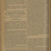 0796 - Page 788 - Péritonite tuberculeuse guérie à la suite d'injections intrapéritonéales de thiosulfate d'or et de sodium ; par MM. Maurice Villaret, Bernal et Leduc / Du rôle de l'innervation pariétale des artères et du sympathique dans le rétablissement de la circulation collatérale après oblitération ou ligature d'après les recherches expérimentales de P. Stricker et F. Orban ; par R. Leriche...