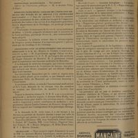 0826 - Page 818 - Informations. Ministère de la santé publique / Distinctions honorifiques / Médecins inspecteurs chargés de l'inspection médicale des écoles et du service d'un dispensaire polyvalent / Association pour le développement des relations médicales (A. D. R. M.). Séance du Conseil d'administration du 19 mai / Nécrologie / VIIe Conférence de l'Union internationale contre la tuberculose