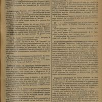 0847 - Page 839 - Analyses et indications bibliographiques. La radiologie en 1929 ; par Louis Delherm... et P. Thoyer-Rozat... Tube digestif. Les signes radiologiques de la colite tuberculeuse. (S. Bonnamour, A. Badolle et P. Bernay. Journ. de méd. de Lyon...) / La diverticulose. (Pauchet. XXXVIIIe Congrès de l'Assoc. franç. de chir...) / La vésicule biliaire. Sa topographie radiologique et clinique. Son exploration par le palper abdominal. (Chiray, Lomon et Albot. Presse méd...) / La cholécystographie. Conclusions d'une statistique de 506 cas. (J. Garcin. Soc. de radiol...) / Etude radiologique des rétrécissements du rectum et l'anse sigmoïde. (Bensaude, Aimé et Marchand. Soc. de gastro-entérologie...) / Diagnostic radiologique de l'ulcus duodénal de face. (R.-A. Gutmann et R. Jahiel. Soc. de gastro-entérologie...)
